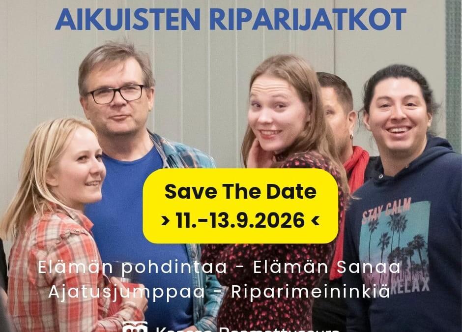 Aikuisten riparijatkot 11.-13.9.2026