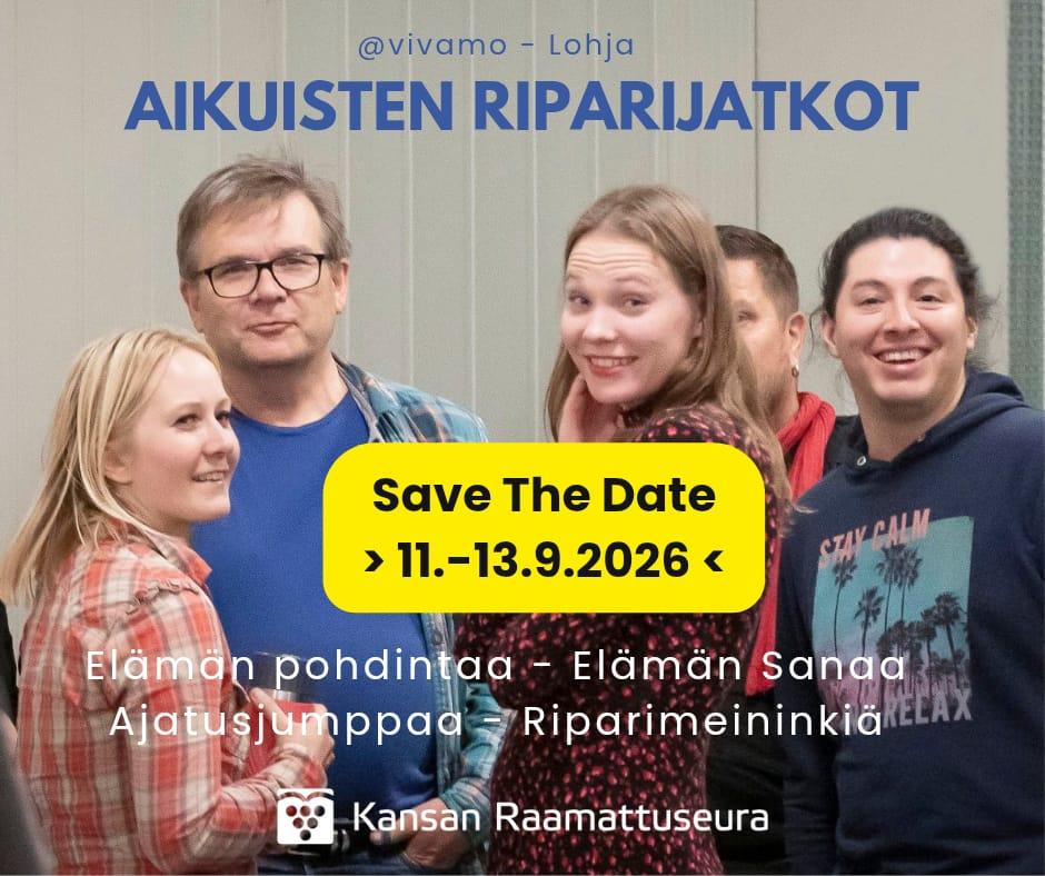 Save the Date Aikuisten riparijatkot